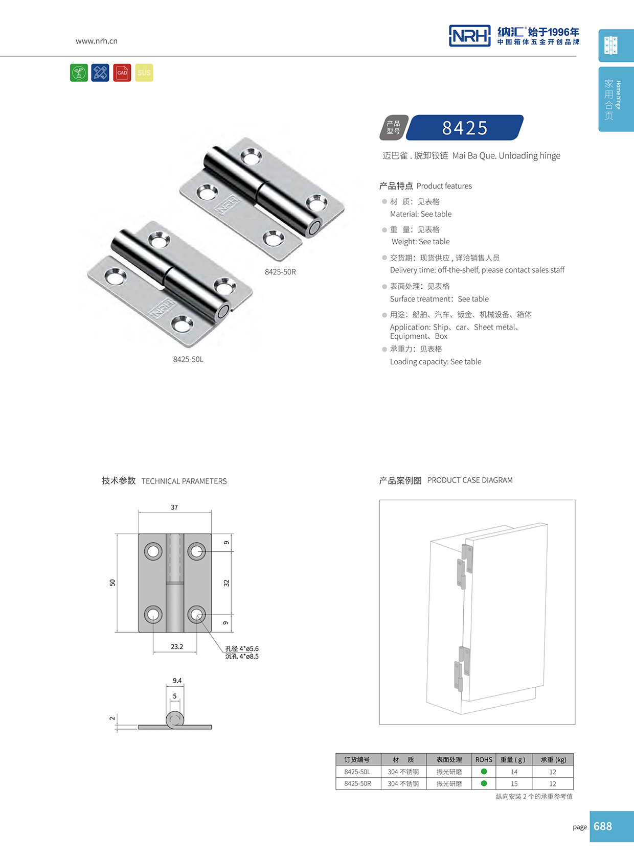  草莓污视频/NRH 8425-50R 電焊鉸鏈
